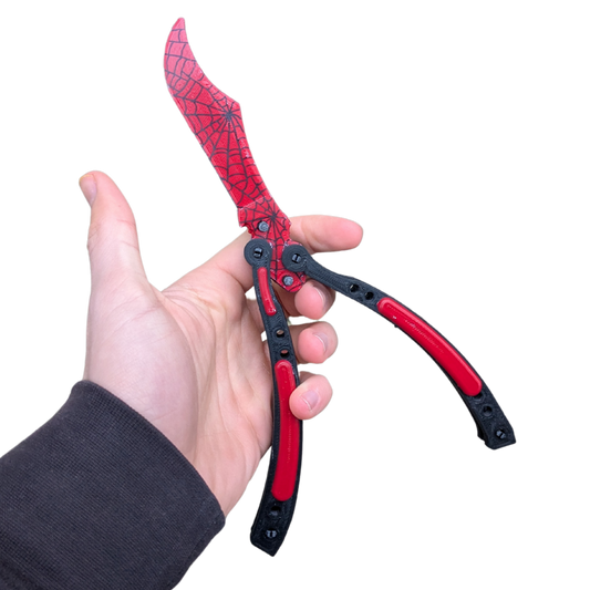 Butterfly Crimson Web
